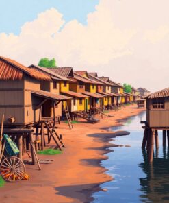 Stilt Dwellings Paint Numbers