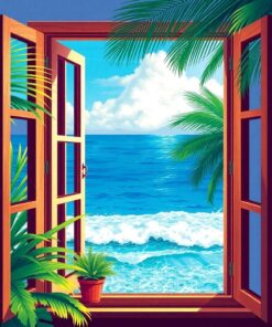 Ocean Window Paint Numbers