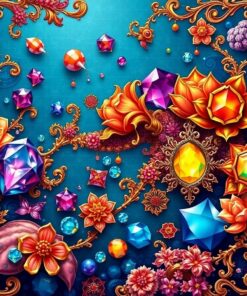 Opulent Baroque Ocean Gems Paint By Numbers