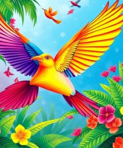 Opulent Bazaar Tropical Flight Paint By Numbers