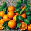 Oranges On Baroque Silver Paint By Numbers