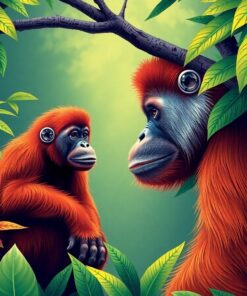 Orangutan In Tropical Mist Paint By Numbers