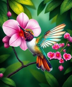 Antique Hummingbird Paint Numbers