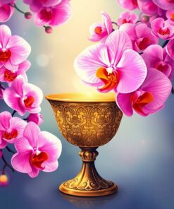 Orchid Shrouded Holy Cup Paint By Numbers