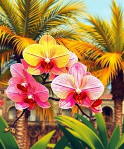 Vintage Palms Paint Numbers