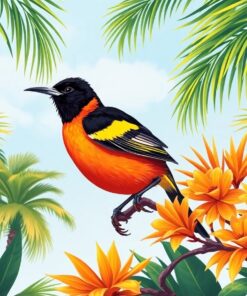 Antique Palms Paint Numbers