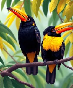 Oropendolas In Ceiba Branches Paint By Numbers