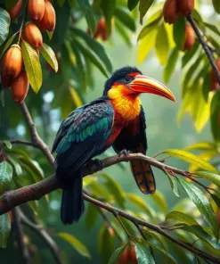 Oropendolas In Ceiba Branches Paint By Numbers