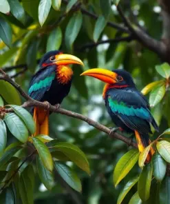 Oropendolas In Ceiba Branches Paint By Numbers