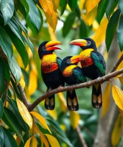 Oropendolas In Ceiba Branches Paint By Numbers