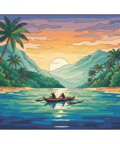 Outrigger In Tropical Mist Paint By Numbers