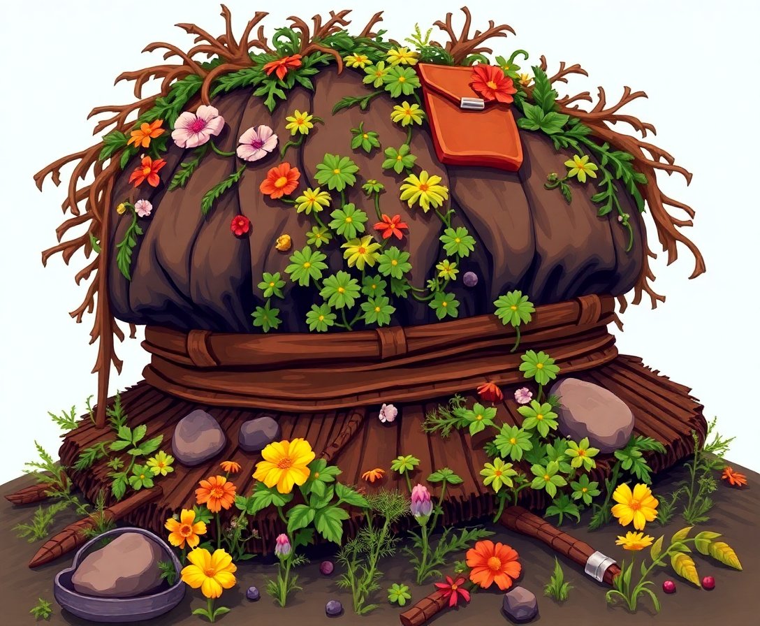 Overgrown 1924 Expedition Hat Paint By Numbers Kit completed