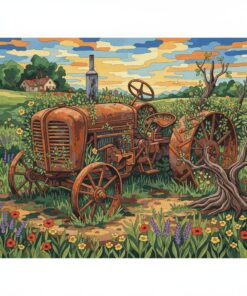 Overgrown Antique Farm Machine Paint By Numbers