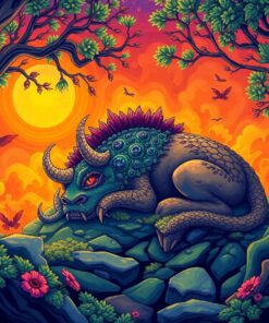 Overgrown Caldera Sleeping Beast Paint By Numbers