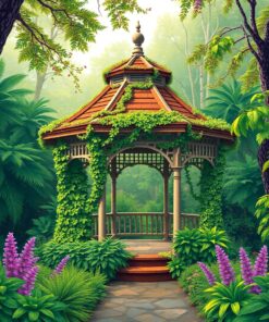 Colonial Gazebo Paint Numbers