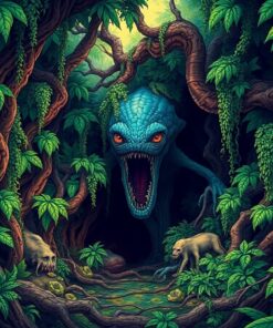 Overgrown Cryptid Jungle Lair Paint By Numbers