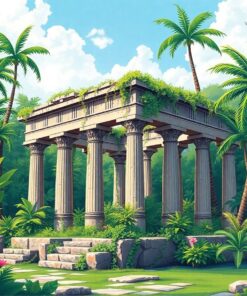 Tropical Temple Paint Numbers