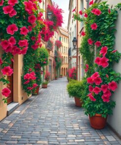 Hibiscus Cobblestones Paint Numbers