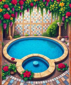 Mosaic Pool Paint Numbers