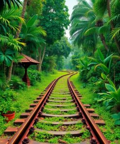 Train Tracks Paint Numbers