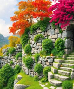 Overgrown Kuelap Stone Walls Paint By Numbers