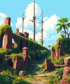 Ship Ruins Paint Numbers