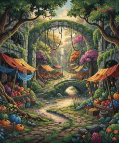 Overgrown Realistic Route Market Paint By Numbers