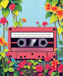 Overgrown Retro Cassette Mural Paint By Numbers