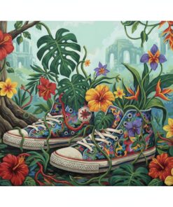 Overgrown Retro High Tops Paint By Numbers
