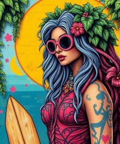 Surf Goddess Paint Numbers