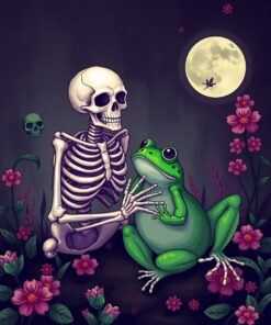 Skeleton Frog Paint Numbers