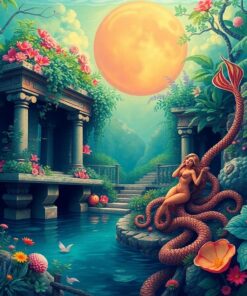 Overgrown Sunken Temple Siren Paint By Numbers