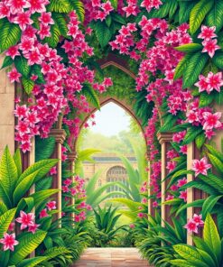 Archway Blooms Paint Numbers