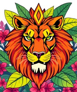 Lion Emblem Paint Numbers