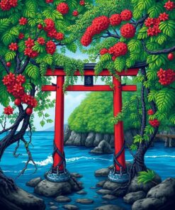 Ocean Torii Paint Numbers