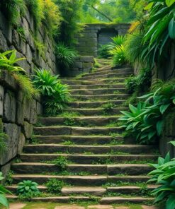 Ruin Stairs Paint Numbers