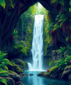 Waterfall Cave Paint Numbers