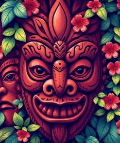 Carved Mask Paint Numbers