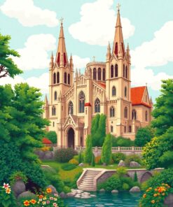 Island Cathedral Paint Numbers