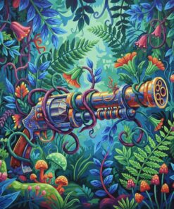 Overgrown Vintage Laser Gun Paint By Numbers