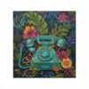 Overgrown Vintage Teal Telephone Paint By Numbers