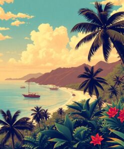 Overlooking Sepia Tropics Paint By Numbers