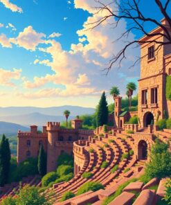 Overlooking The Vintage Amphitheater Paint By Numbers