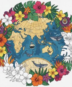 Pacific Chart Floral Border Paint By Numbers