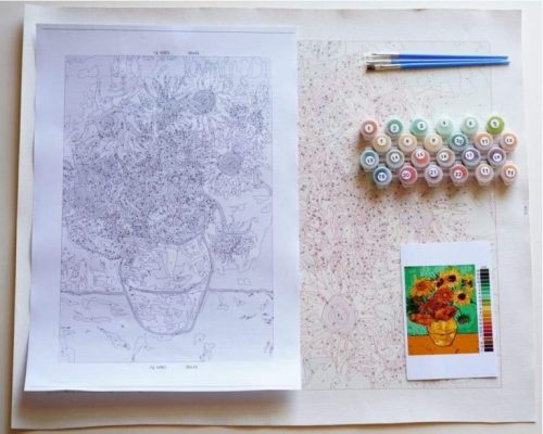 Nostalgic Eight Bit Tropics paint by numbers kit