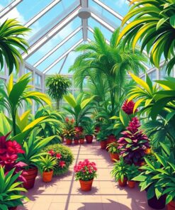 Tropical Greenhouses Paint Numbers