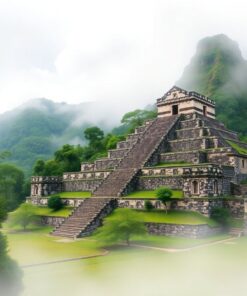 Palenque Ruins Amidst Mist Paint By Numbers