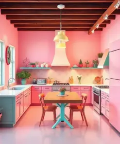 Palm Springs Pastel Kitchen Paint By Numbers