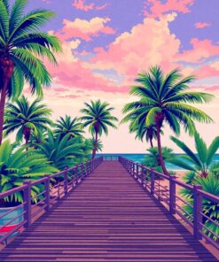 Along Boardwalk Paint Numbers