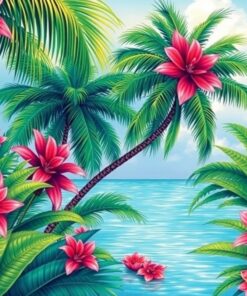 Palms Beyond The Lace Paint By Numbers